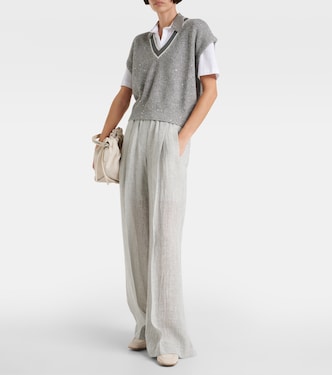 Pantaloni sportivi a gamba larga | Brunello Cucinelli