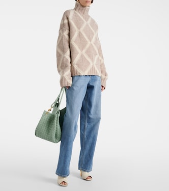 Pull à col roulé Argyle en laine | Bottega Veneta