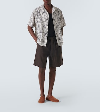Chemise en coton mélangé à fleurs | Commas