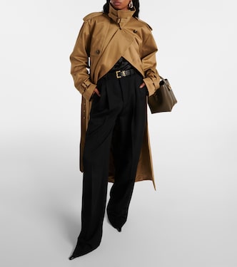 Gabardina de algodón con cinturón | Saint Laurent