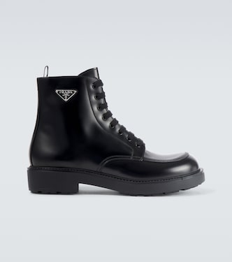 Schnürstiefel aus Leder | Prada