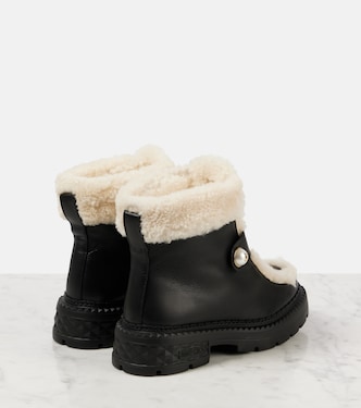Stivaletti Shea in pelle con shearling | Jimmy Choo