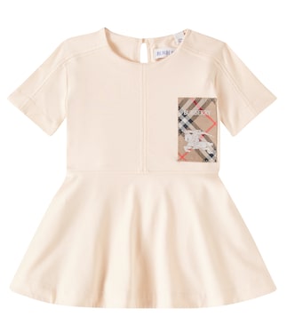 Baby Burberry Check cotton jersey dress | Burberry Kids