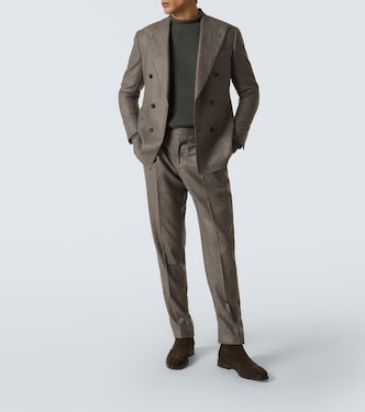 Fisherman waffle-knit wool sweater  | Sunspel