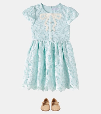 Vestido de encaje con lazo | Self-Portrait Kids
