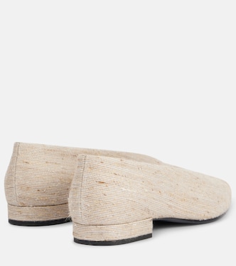 Rebecca leather-trimmed ballet flats | Loro Piana
