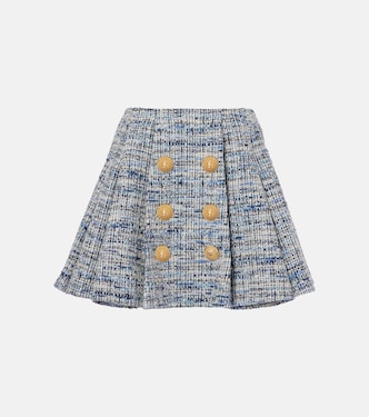 Minigonna in misto cotone space-dye | Balmain