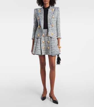 Minigonna in misto cotone space-dye | Balmain