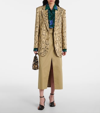 Jupe midi en coton | Dries Van Noten