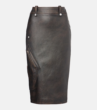 Bleistiftrock aus Leder | McQueen