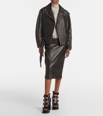 Bleistiftrock aus Leder | McQueen