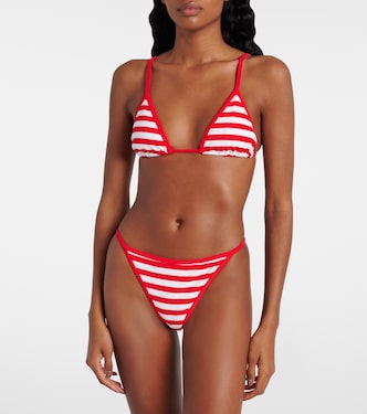 Via striped bikini top  | Jade Swim