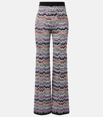 Pantaloni a gamba larga in maglia a zig-zag | Missoni