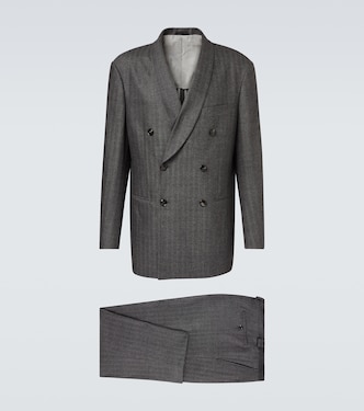 Chevron wool and cashmere-blend suit | Giorgio Armani