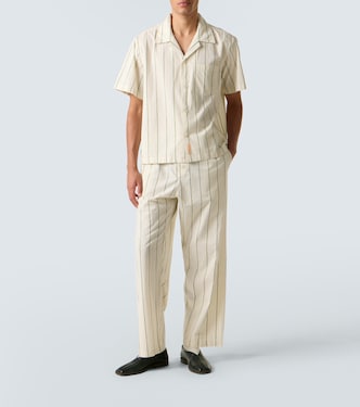 Celery striped cotton pajama pants | Bode