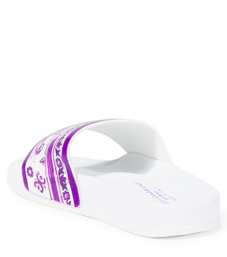 Mules Majolica en cuir | Dolce&Gabbana Kids