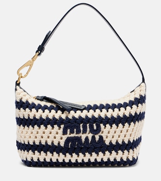Schultertasche aus Häkelstrick | Miu Miu