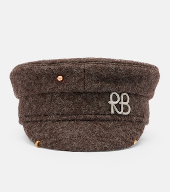 Pierced wool-blend newsboy cap | Ruslan Baginskiy