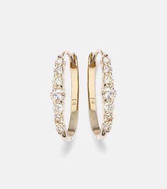 Ohrringe Rivulet Large aus 14kt Gelbgold mit Diamanten | Ileana Makri