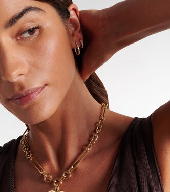 Boucles d'oreilles Rivulet Large en or 14 ct et diamants | Ileana Makri