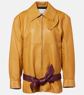 Belted leather jacket | Saint Laurent