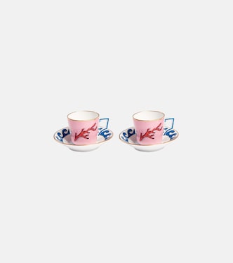 Il Viaggio di Nettuno set of 2 coffee cups and saucers | Ginori 1735