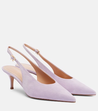 Escarpins slingback Robbie 55 en daim | Gianvito Rossi