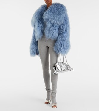 High-rise cotton jersey stirrup leggings | The Attico