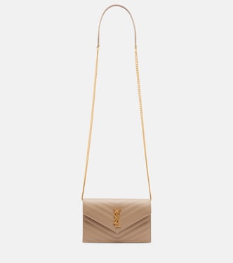Cassandre matelassé envelope leather wallet on chain | Saint Laurent