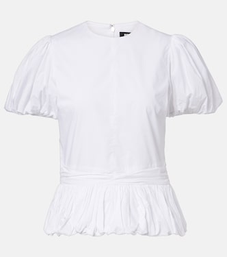 Alix peplum cotton poplin top | Rotate