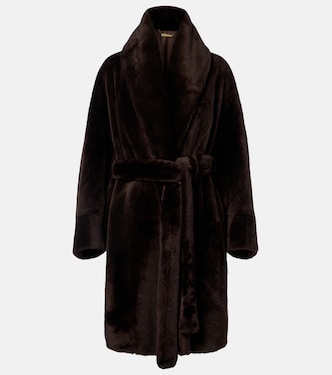 Juno shearling wrap coat | Nour Hammour