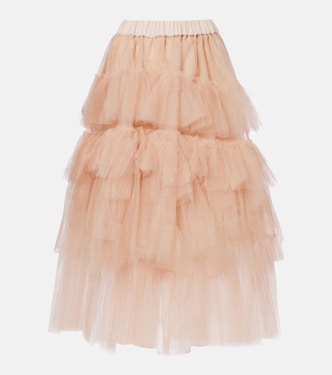 Ruffled tulle midi skirt | Simone Rocha