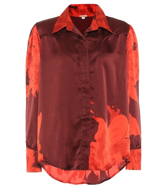 Un Lugar Secreto printed silk shirt | Johanna Ortiz