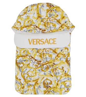 Baby - Sacco nanna in cotone con stampa Baroccoflage | Versace Kids