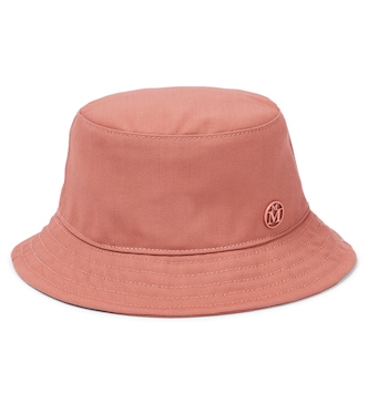 Logo wool canvas bucket hat | Maison Michel Kids