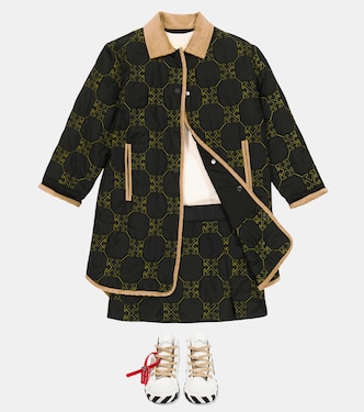 Low Vulcanized shearling-lined sneakers | Off-White Kids