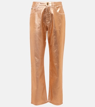 Jeans boyfriend de tiro medio metálicos | Tom Ford
