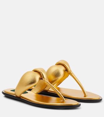 Sandali infradito in pelle metallizzata | Pucci
