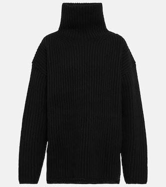 Jersey de cuello alto acanalado de lana | Joseph