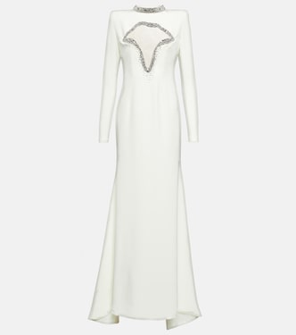 Crystal-embellished silk cutout gown | Miss Sohee