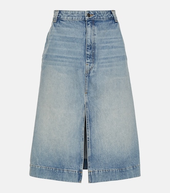 Falda midi Charlene en denim | Khaite