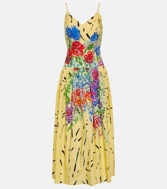 Vestido midi de algodón floral | Christopher Kane