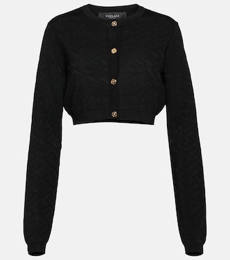 Medusa jacquard cropped cardigan | Versace