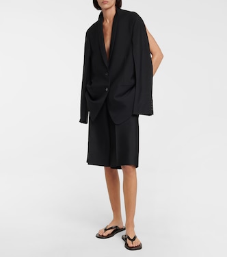 Blazer monopetto in lana con mantella | The Row