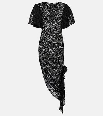 Vestido midi de encaje asimétrico | Alessandra Rich