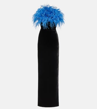 Robe longue à plumes | Rasario