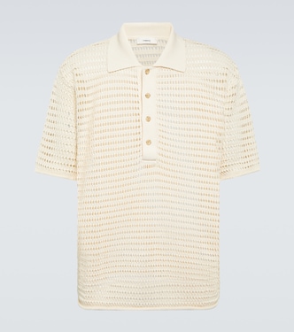 Polo de mezcla de algodón calado | Commas