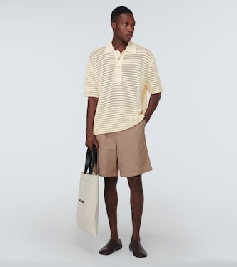 Polo de mezcla de algodón calado | Commas
