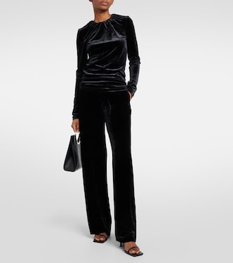 Top in velluto con arricciatura | Toteme