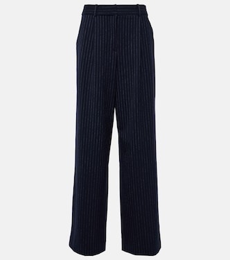 Heyser pinstripe high-rise wide-leg pants | Veronica Beard